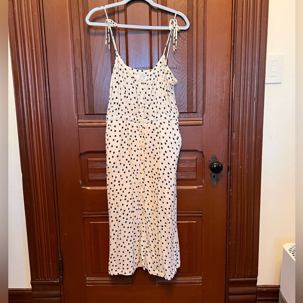 Los Angeles Atelier & Other Stories white ditsy floral dress spaghetti strap